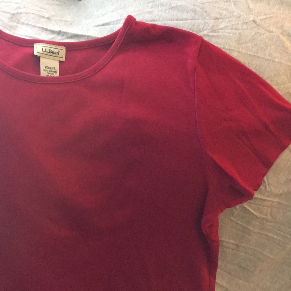 LL Bean SS crew. 100% Supima cotton.